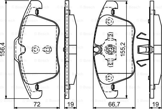 BOSCH 0 986 494 169 - Brake Pad Set, disc brake autospares.lv