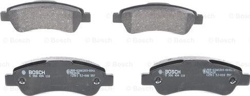 BOSCH 0 986 494 110 - Brake Pad Set, disc brake autospares.lv