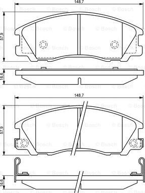 BOSCH 0 986 494 138 - Brake Pad Set, disc brake autospares.lv