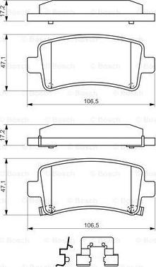 BOSCH 0 986 494 124 - Brake Pad Set, disc brake autospares.lv