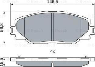 BOSCH 0 986 494 174 - Brake Pad Set, disc brake autospares.lv