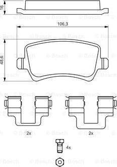 BOSCH 0 986 494 175 - Brake Pad Set, disc brake autospares.lv