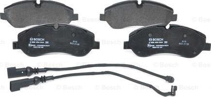 BOSCH 0 986 494 844 - Brake Pad Set, disc brake autospares.lv