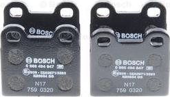 BOSCH 0 986 494 847 - Brake Pad Set, disc brake autospares.lv