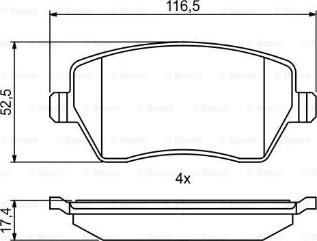 BOSCH 0 986 494 856 - Brake Pad Set, disc brake autospares.lv