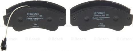 BOSCH 0 986 494 850 - Brake Pad Set, disc brake autospares.lv