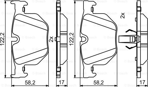 BOSCH 0 986 494 862 - Brake Pad Set, disc brake autospares.lv