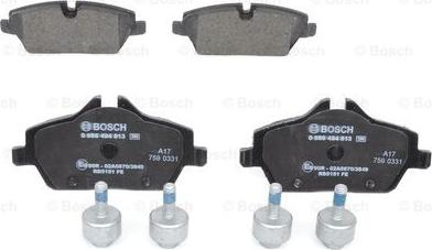 BOSCH 0 986 494 813 - Brake Pad Set, disc brake autospares.lv