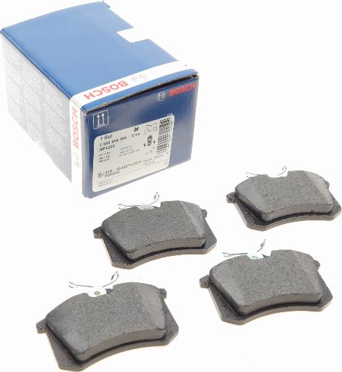 BOSCH 0 986 494 399 - Brake Pad Set, disc brake autospares.lv