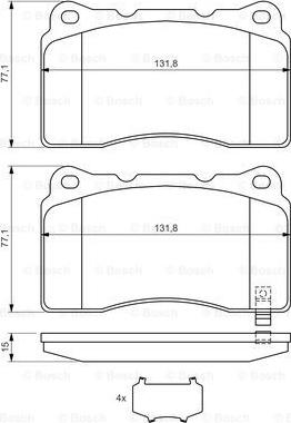 BOSCH 0 986 494 395 - Brake Pad Set, disc brake autospares.lv