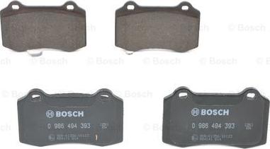 BOSCH 0 986 494 393 - Brake Pad Set, disc brake autospares.lv
