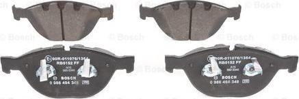 BOSCH 0 986 494 349 - Brake Pad Set, disc brake autospares.lv