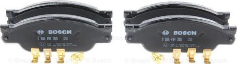 BOSCH 0 986 494 355 - Brake Pad Set, disc brake autospares.lv