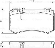 BOSCH 0 986 494 356 - Brake Pad Set, disc brake autospares.lv