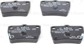 BOSCH 0 986 494 350 - Brake Pad Set, disc brake autospares.lv