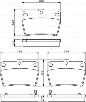 BOSCH 0 986 494 350 - Brake Pad Set, disc brake autospares.lv