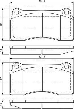 BOSCH 0 986 494 353 - Brake Pad Set, disc brake autospares.lv