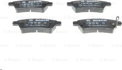 BOSCH 0 986 494 369 - Brake Pad Set, disc brake autospares.lv