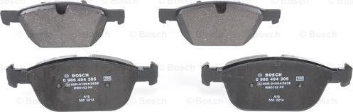 BOSCH 0 986 494 305 - Brake Pad Set, disc brake autospares.lv