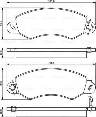 BOSCH 0 986 494 300 - Brake Pad Set, disc brake autospares.lv