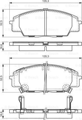 BOSCH 0 986 494 311 - Brake Pad Set, disc brake autospares.lv