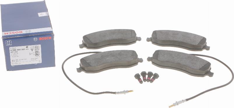 BOSCH 0 986 494 385 - Brake Pad Set, disc brake autospares.lv