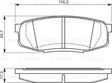 BOSCH 0 986 494 380 - Brake Pad Set, disc brake autospares.lv