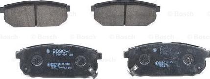 BOSCH 0 986 494 388 - Brake Pad Set, disc brake autospares.lv