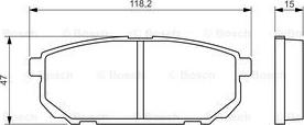 BOSCH 0 986 494 388 - Brake Pad Set, disc brake autospares.lv