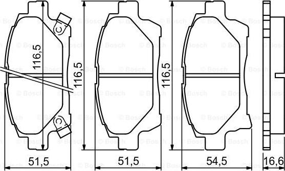 BOSCH 0 986 494 333 - Brake Pad Set, disc brake autospares.lv