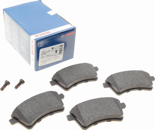 BOSCH 0 986 494 332 - Brake Pad Set, disc brake autospares.lv