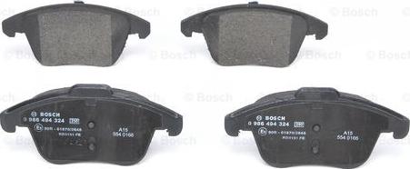 BOSCH 0 986 494 324 - Brake Pad Set, disc brake autospares.lv