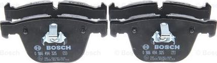 BOSCH 0 986 494 325 - Brake Pad Set, disc brake autospares.lv