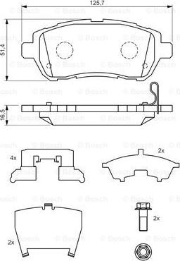 BOSCH 0 986 494 320 - Brake Pad Set, disc brake autospares.lv