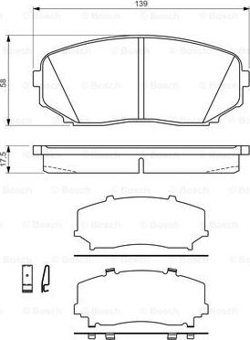 BOSCH 0 986 494 375 - Brake Pad Set, disc brake autospares.lv