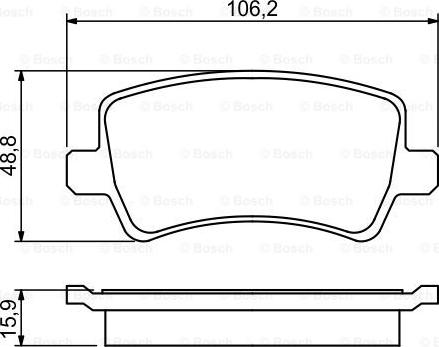 BOSCH 0 986 494 248 - Brake Pad Set, disc brake autospares.lv