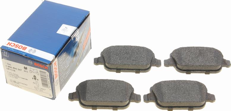 BOSCH 0 986 494 247 - Brake Pad Set, disc brake autospares.lv