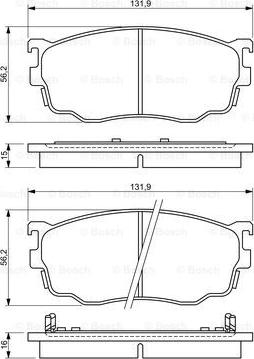 BOSCH 0 986 494 258 - Brake Pad Set, disc brake autospares.lv