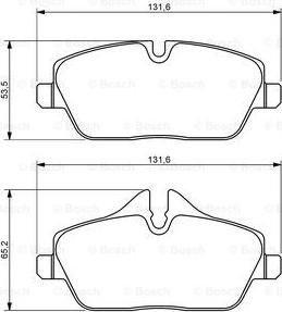 BOSCH 0 986 494 264 - Brake Pad Set, disc brake autospares.lv