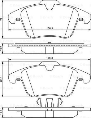 BOSCH 0 986 494 209 - Brake Pad Set, disc brake autospares.lv