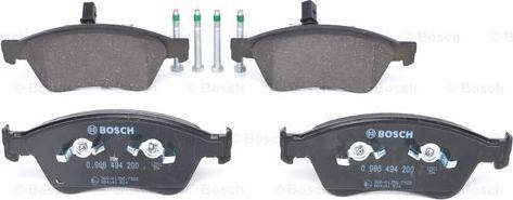 BOSCH 0 986 494 200 - Brake Pad Set, disc brake autospares.lv