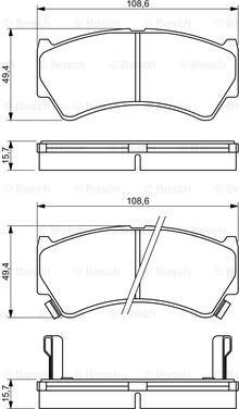 BOSCH 0 986 494 234 - Brake Pad Set, disc brake autospares.lv