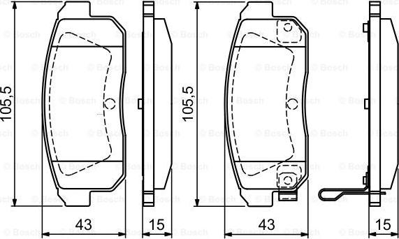 BOSCH 0 986 494 223 - Brake Pad Set, disc brake autospares.lv