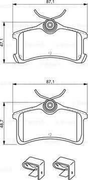 BOSCH 0 986 494 274 - Brake Pad Set, disc brake autospares.lv