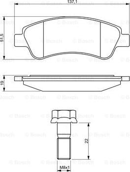 BOSCH 0 986 494 270 - Brake Pad Set, disc brake autospares.lv