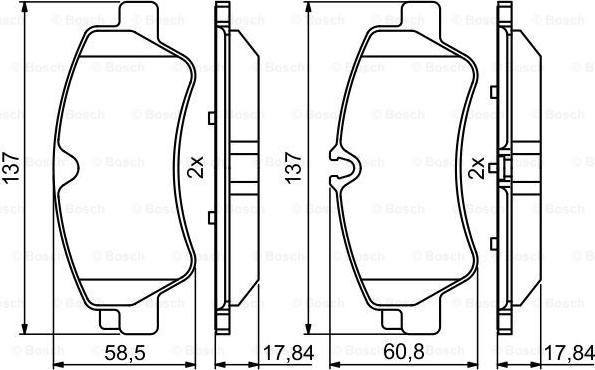 BOSCH 0 986 494 796 - Brake Pad Set, disc brake autospares.lv