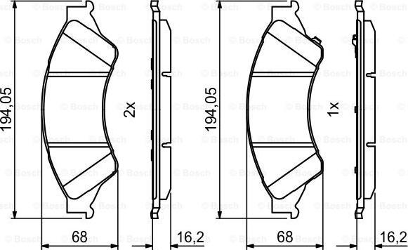 BOSCH 0 986 494 791 - Brake Pad Set, disc brake autospares.lv