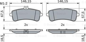 BOSCH 0 986 494 764 - Brake Pad Set, disc brake autospares.lv