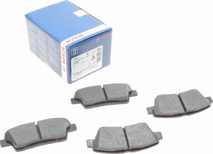 BOSCH 0 986 494 766 - Brake Pad Set, disc brake autospares.lv