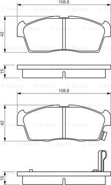 BOSCH 0 986 494 700 - Brake Pad Set, disc brake autospares.lv